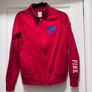 Victoria's Secret NFL New York Giants Red Jacket with Blue Logo